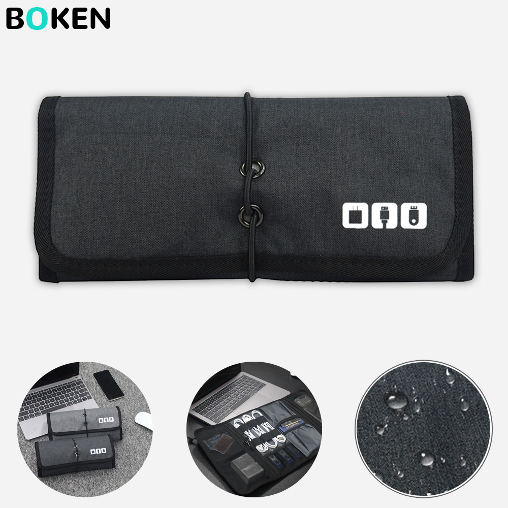 Office Tech For Home - Tech Organizer Bag Cable Storage Case